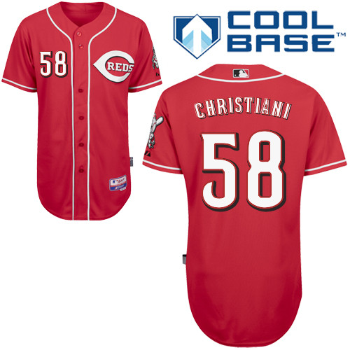 Nick Christiani #58 mlb Jersey-Cincinnati Reds Women's Authentic Alternate Red Cool Base Baseball Jersey